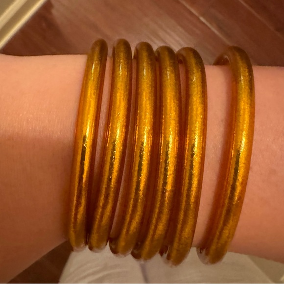 Auth. Budhagirl Spark all weather bangles | Bangle Set of 6 serenity prayer - M - Picture 4 of 9